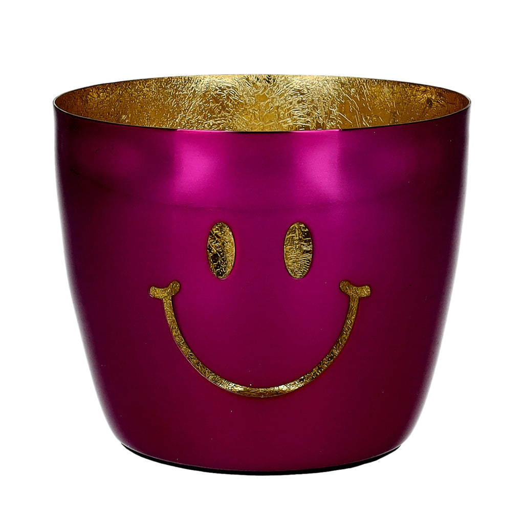 Madras Windlicht "Smile"