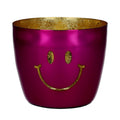 Madras Windlicht "Smile"