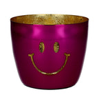 Madras Windlicht "Smile"