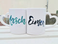 Partnertasse "Arsch und Eimer"