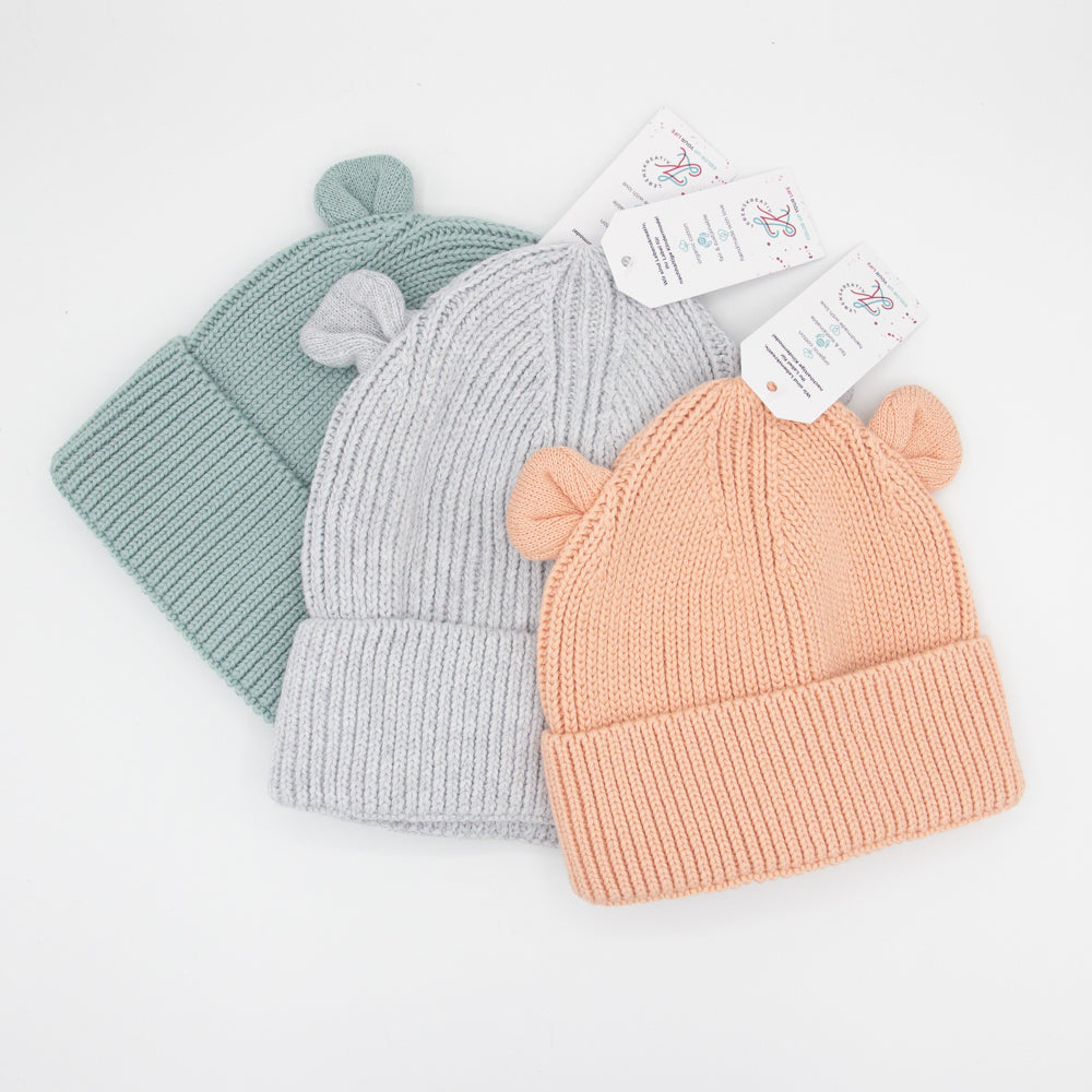 Baby Organic Beanie mit Öhrchen