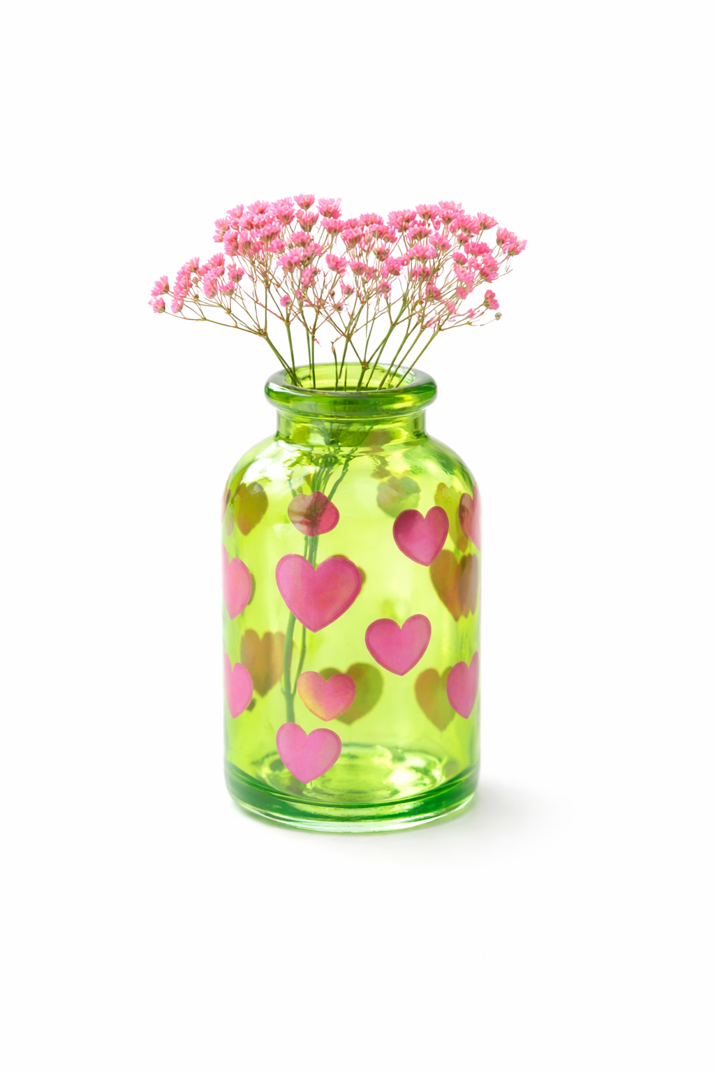 Jacquard Mini Vase Herz – Neonfarben