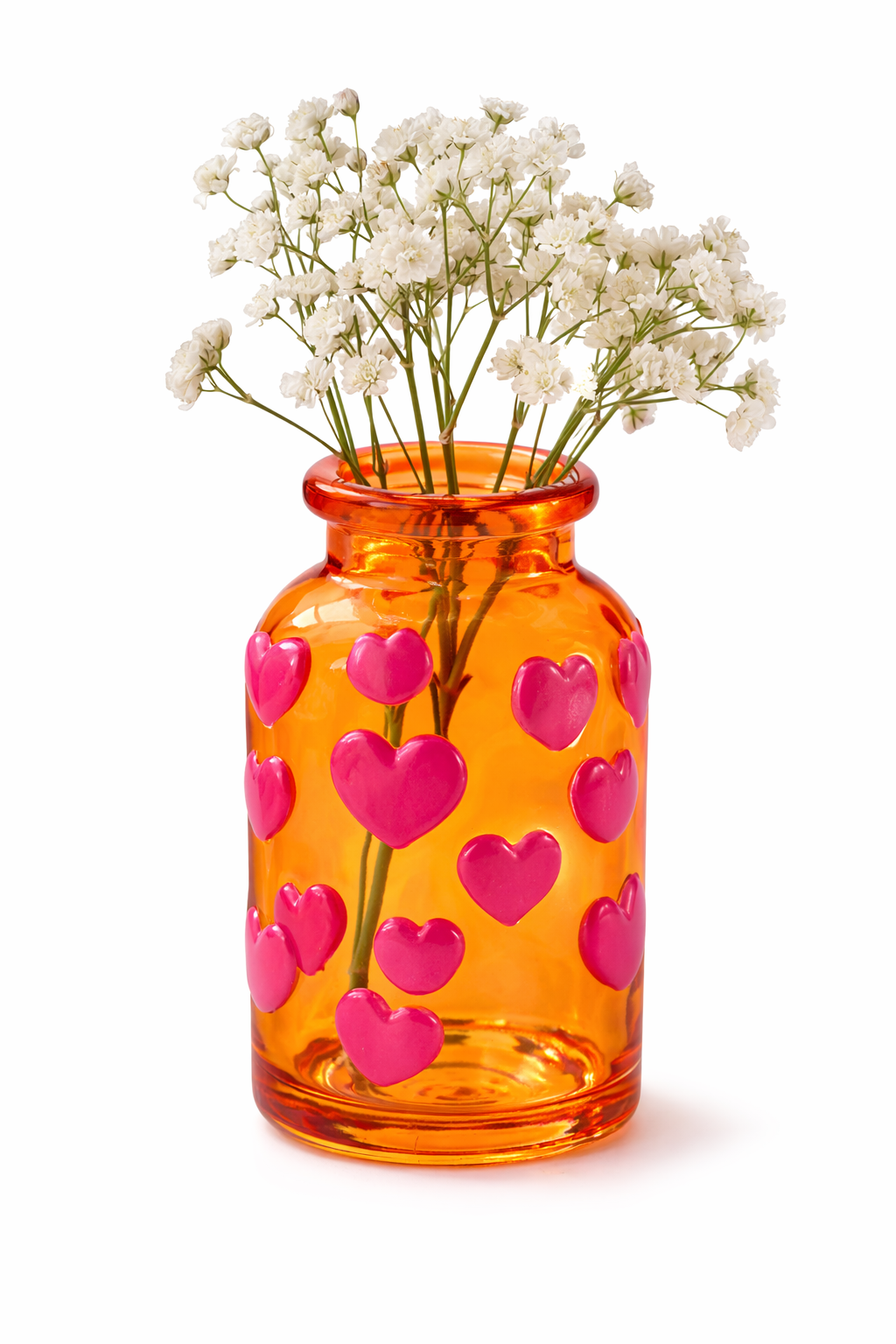 Jacquard Mini Vase Herz – Neonfarben