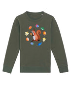 Kinder Sweatshirt mit Eichhörnchen "Brunhilde"