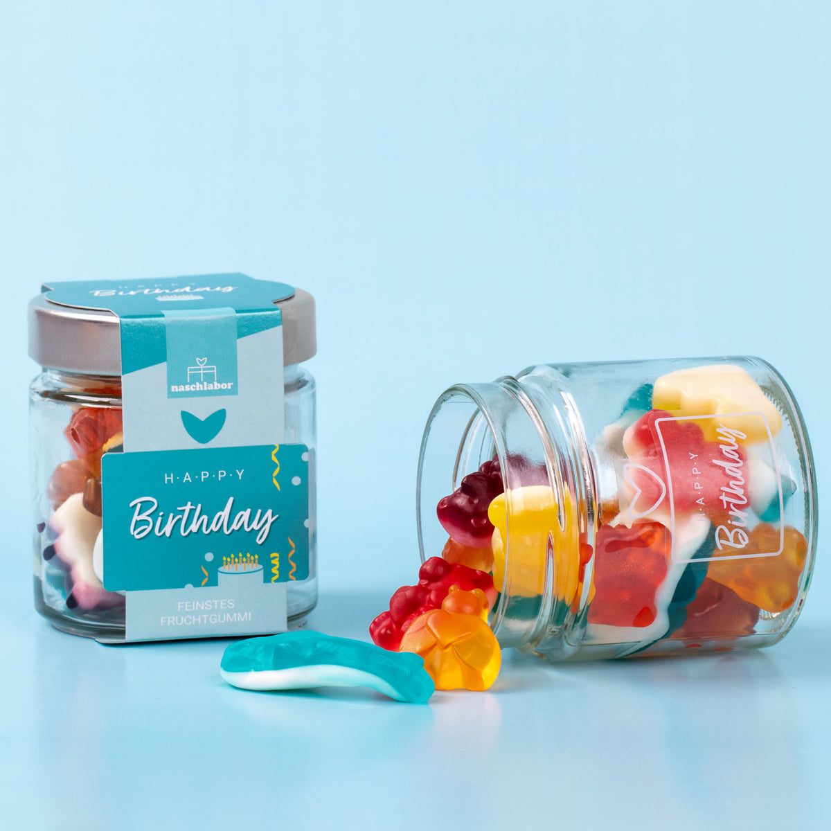 Happy birthday Fruchtgummis Glas