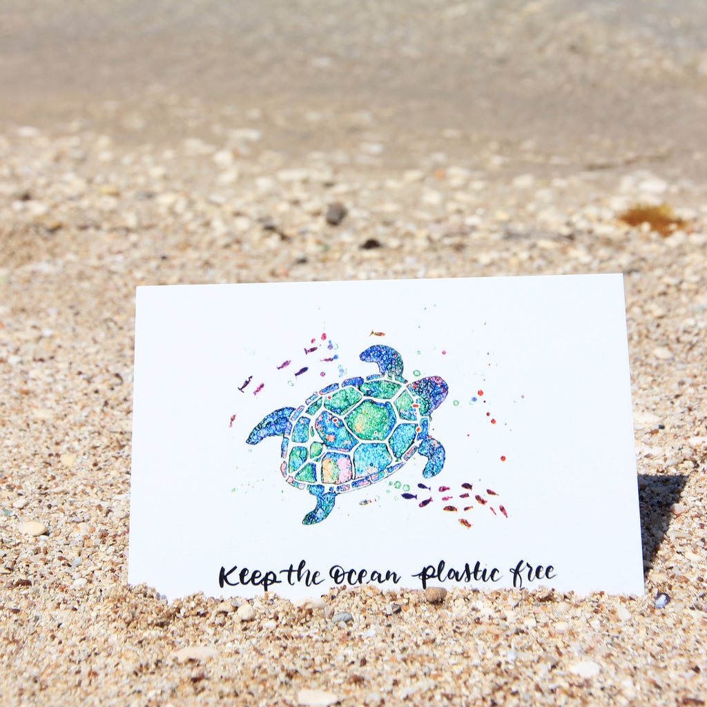 Postkarten Set Trilogie  "Keep the ocean plastic free"