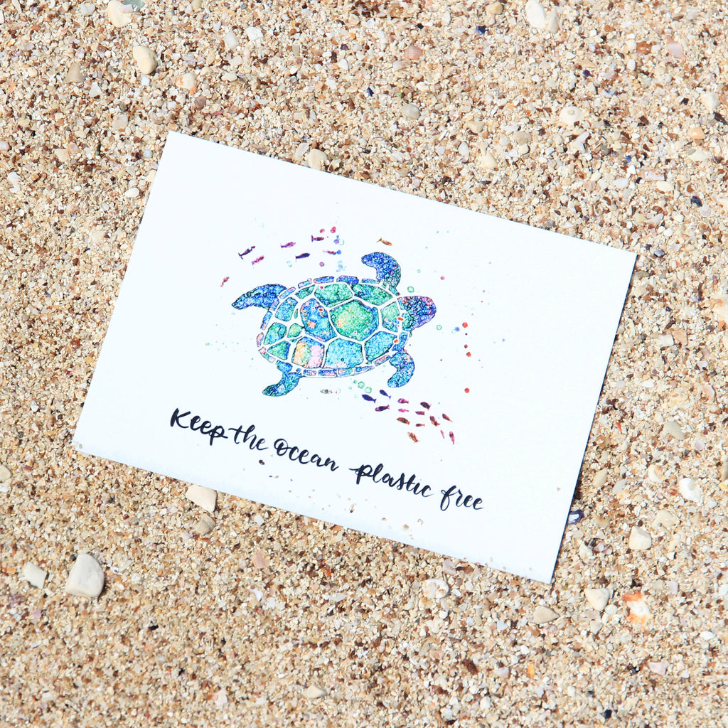 Postkarten Set Trilogie  "Keep the ocean plastic free"