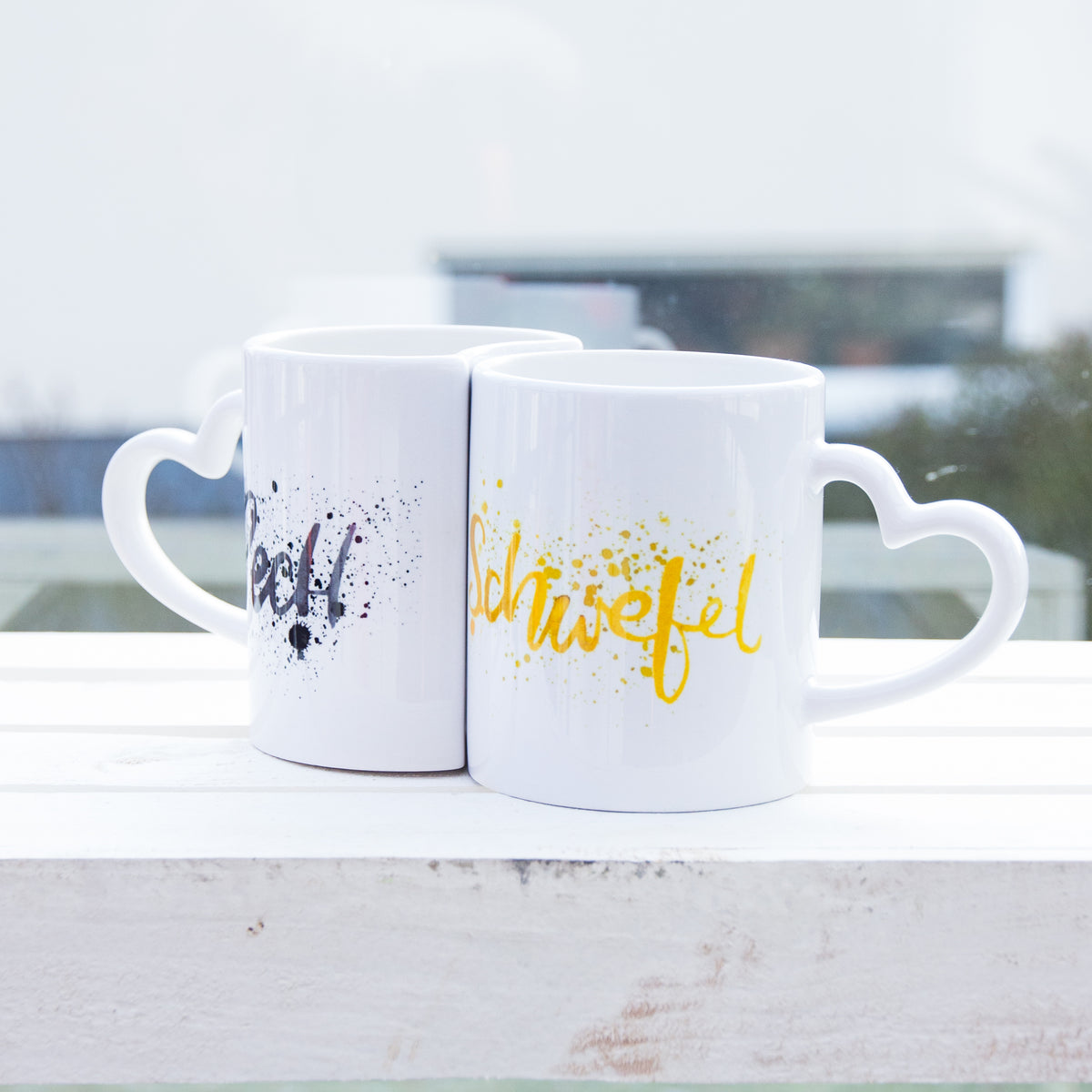 Partnertasse "Pech und Schwefel"