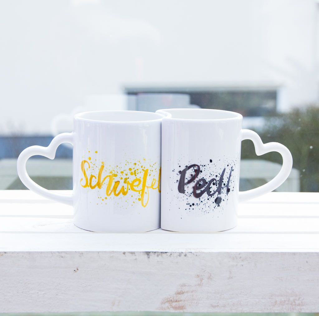 Partnertasse "Pech und Schwefel"