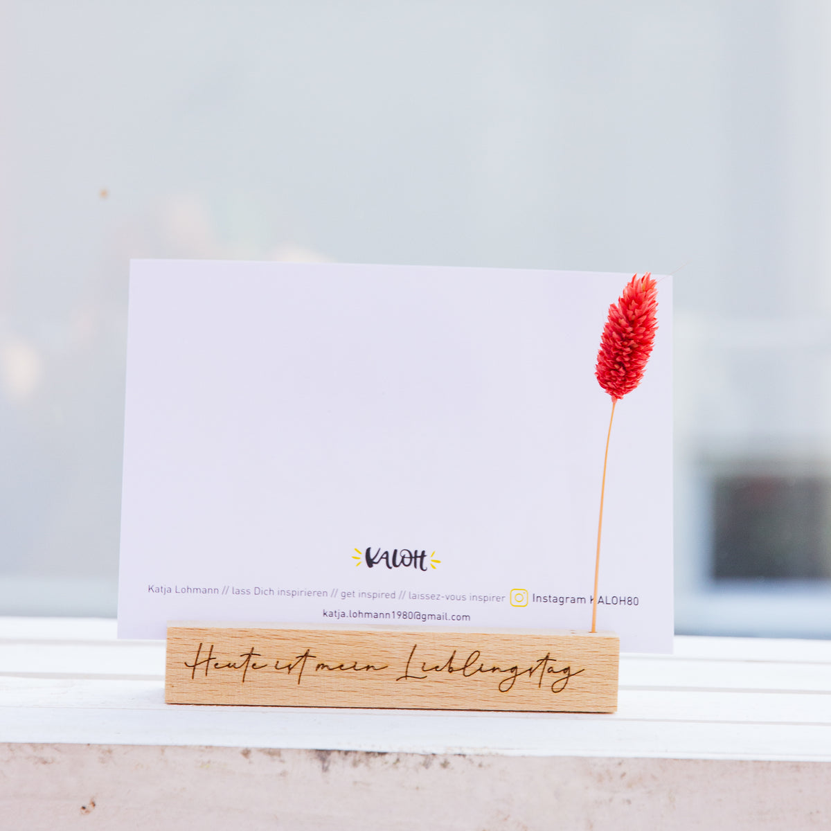 Geburtstagskarte mit Lettering "Lass dich feiern"