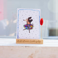 Postkarte mit "Dackel im Tanzrock"