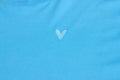Farbe Aqua mit Stickherz