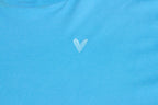 Farbe Aqua mit Stickherz
