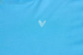 Farbe Aqua mit Stickherz