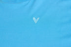 Farbe Aqua mit Stickherz