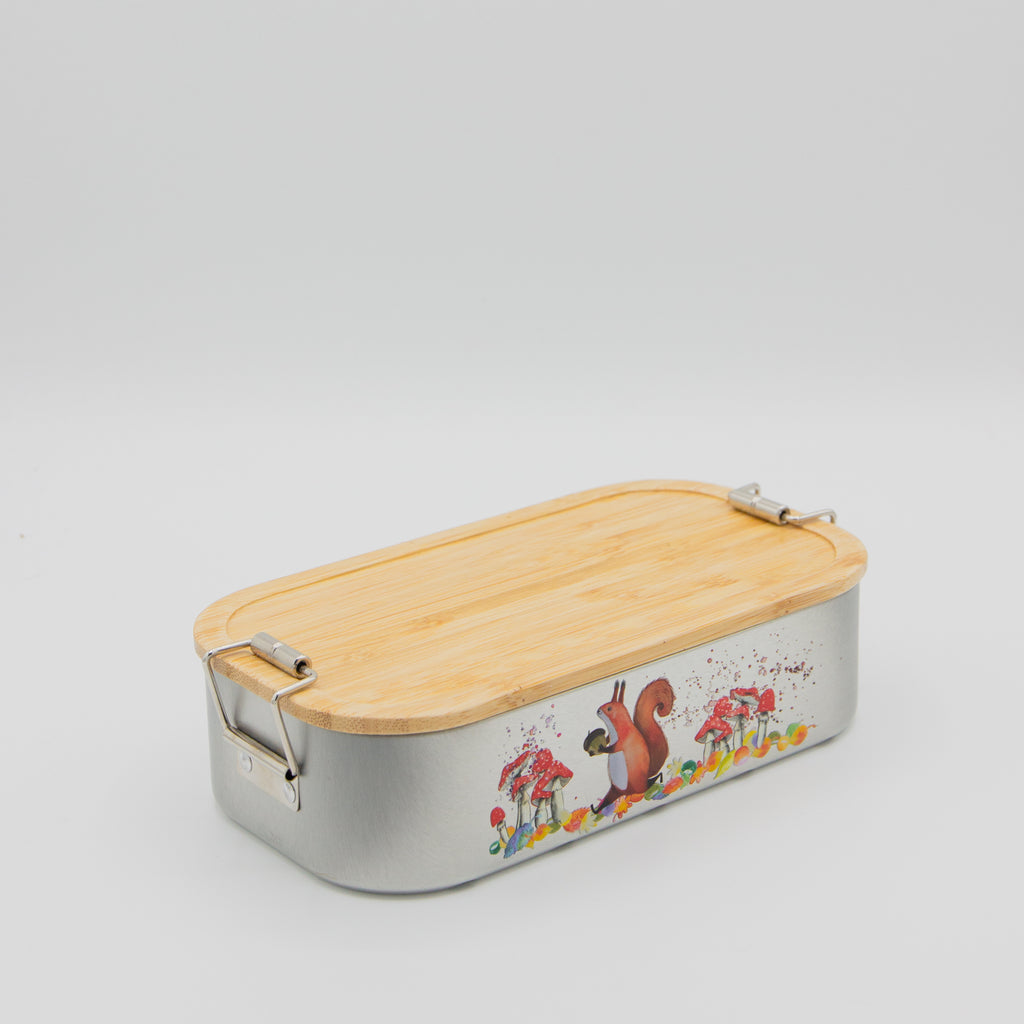Brotdose "Waldpicknick" mit Bambusdeckel
