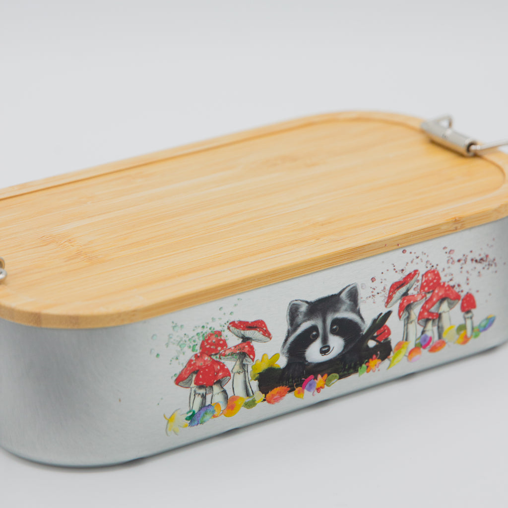 Brotdose "Waldpicknick" mit Bambusdeckel