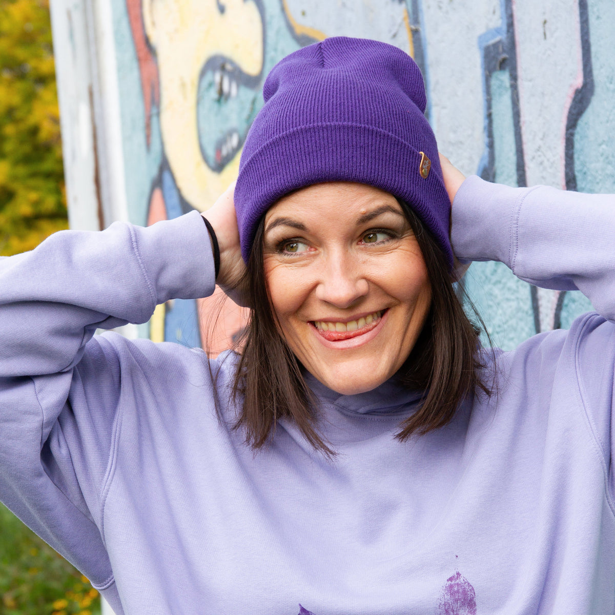 Hoodie Leaves Lavender