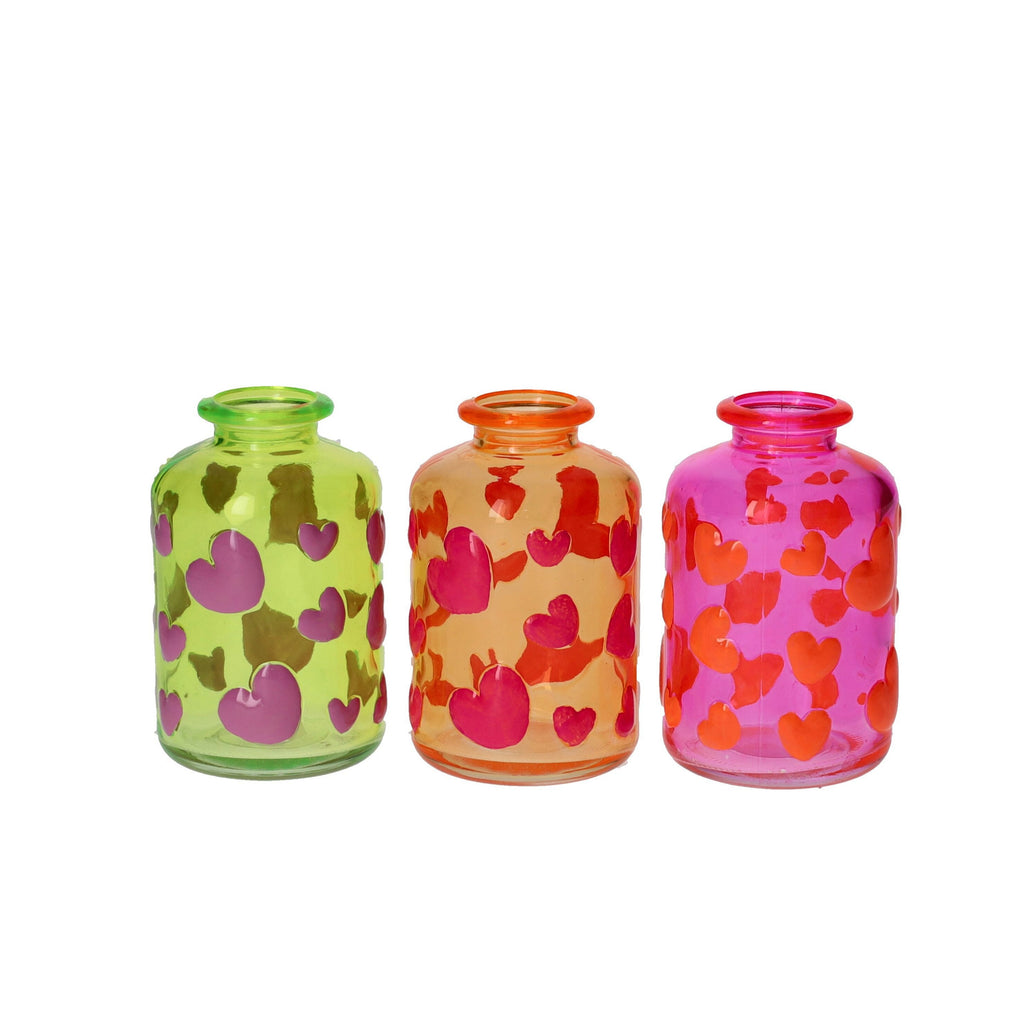 Jacquard Mini Vase Herz – Neonfarben