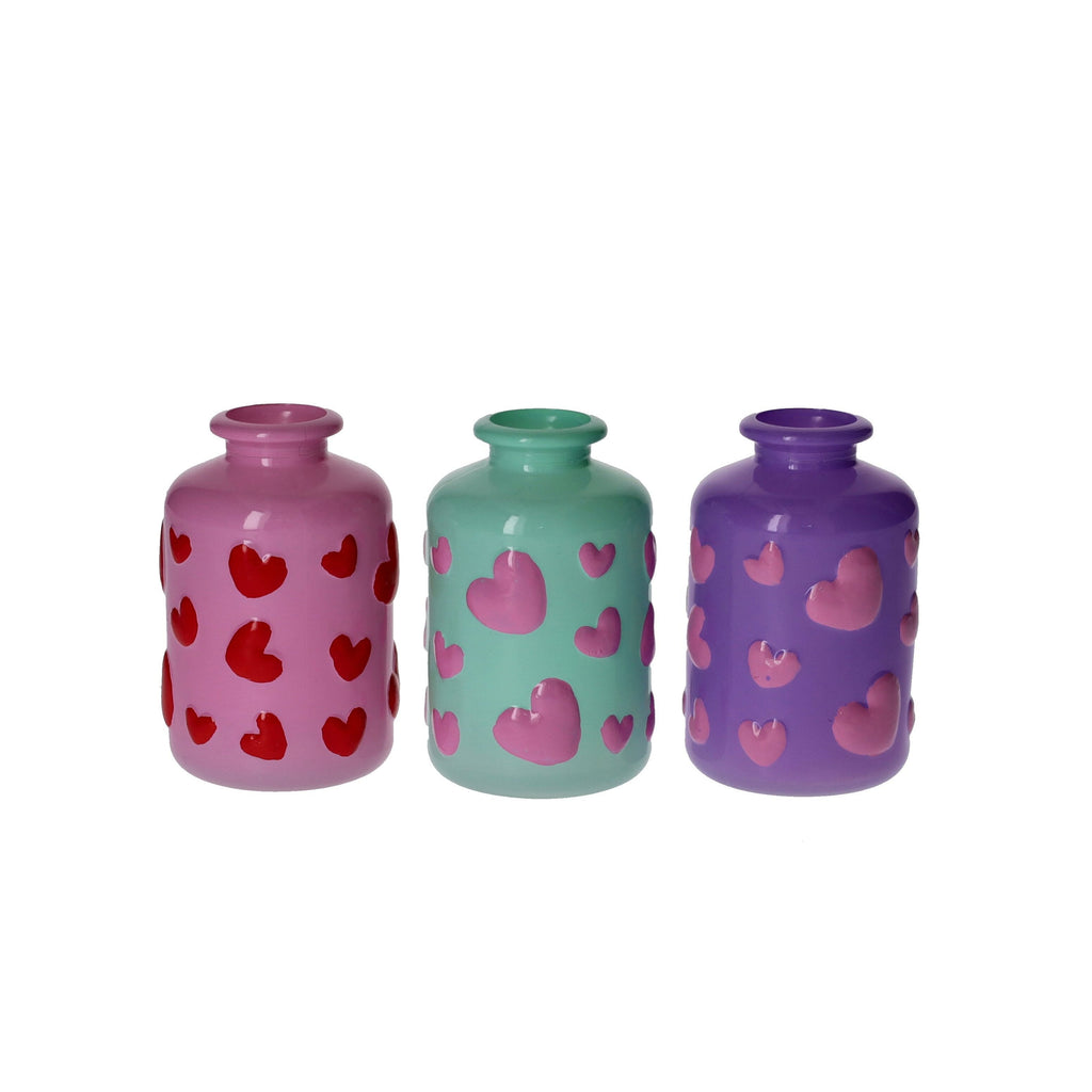 Jacquard Mini Vase Herz – Pastellfarben