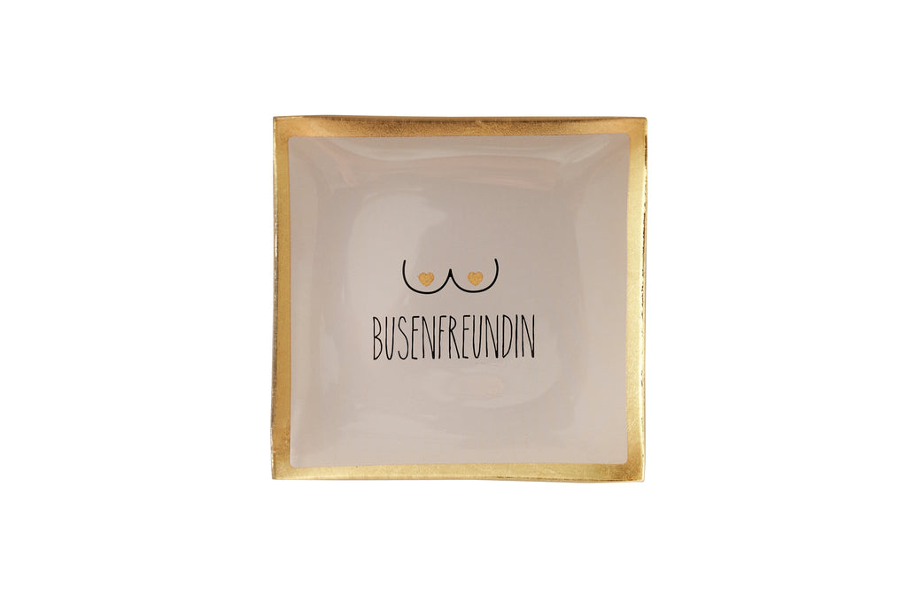Love Plates, Glasteller S, Busenfreundin, rosa