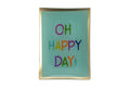 Love Plates, Glasteller M, Oh happy day, hellgrün