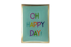 Love Plates, Glasteller M, Oh happy day, hellgrün