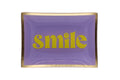 Love Plates, Glasteller M, Motiv: Smile, lila/gelb
