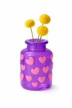 Jacquard Mini Vase Herz – Pastellfarben