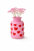 Jacquard Mini Vase Herz – Pastellfarben