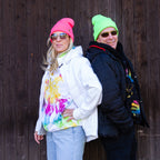 Batik Hoodie mit passender Beanie