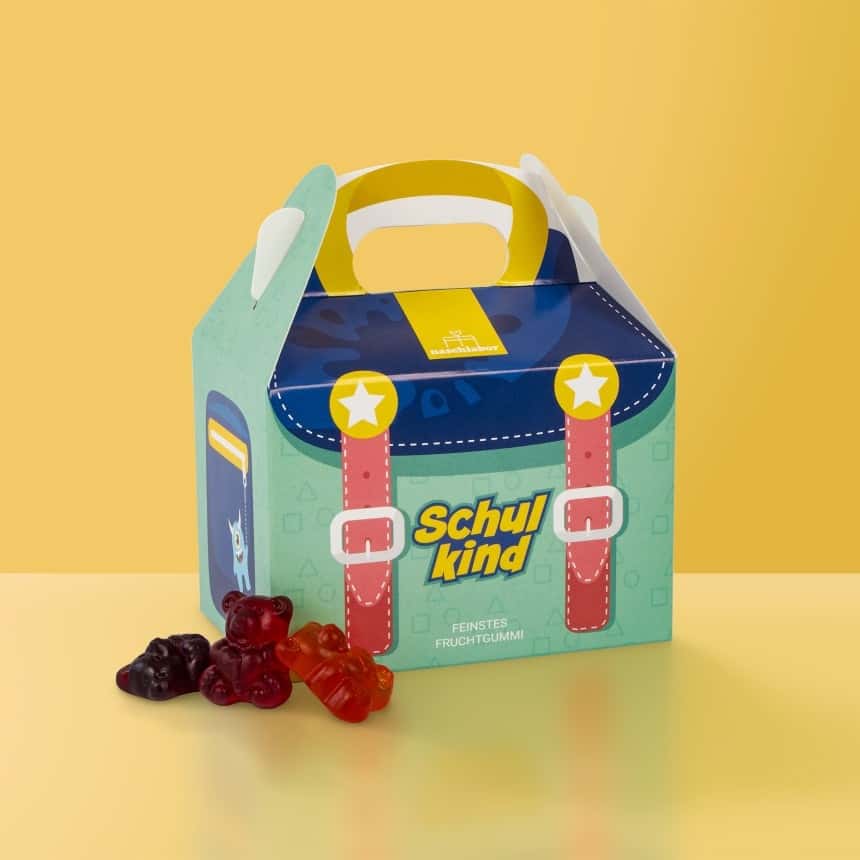 Schulkind Rucksack Fruchtgummi