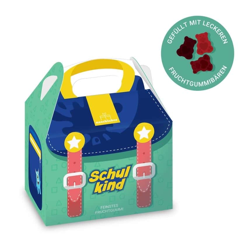 Schulkind Rucksack Fruchtgummi