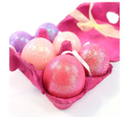 Eierbox "Floral Nest" gemischt Pink