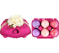 Eierbox "Floral Nest" gemischt Pink