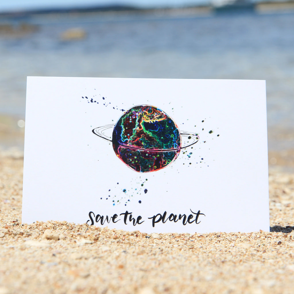 Postkarte  "Keep the ocean plastic free"