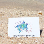 Postkarte  "Keep the ocean plastic free"