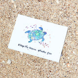 Postkarte  "Keep the ocean plastic free"
