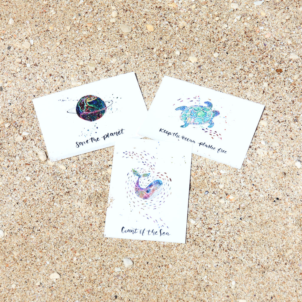 Postkarte  "Keep the ocean plastic free"