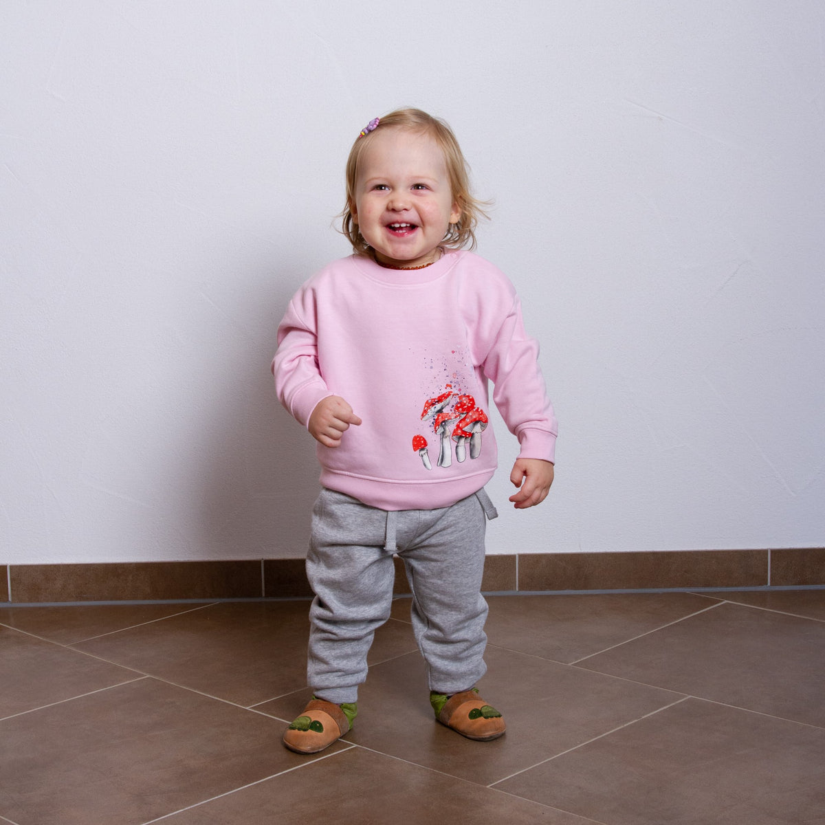 Baby Sweatshirt mit Fliegenpilz "Little red Riding Hood"