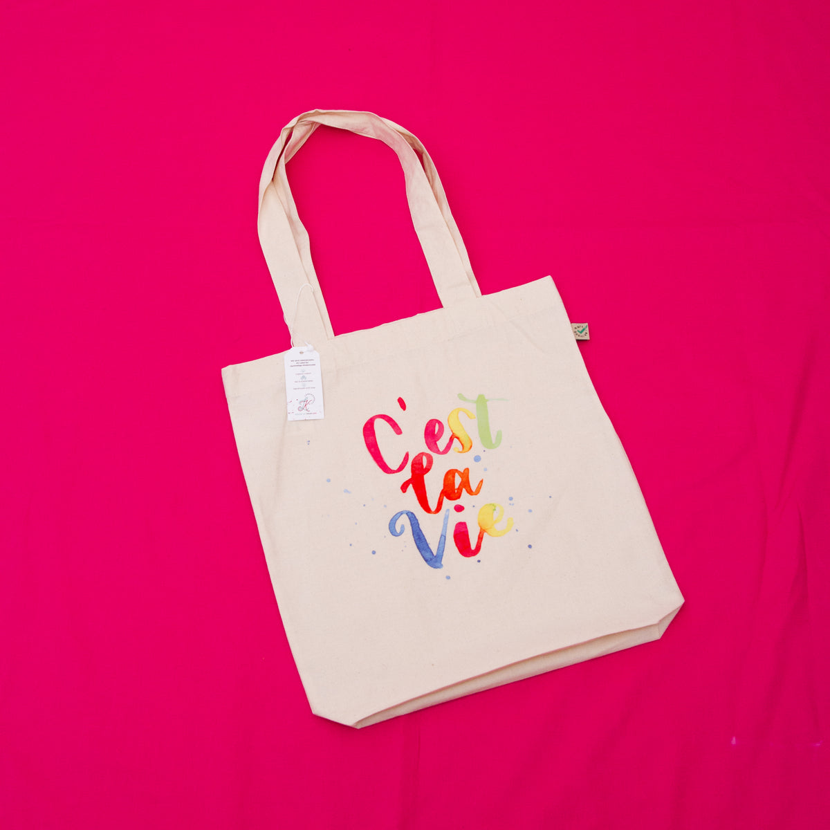 Baumwolltasche Natur C'est la vie