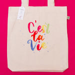 Baumwolltasche Natur C'est la vie